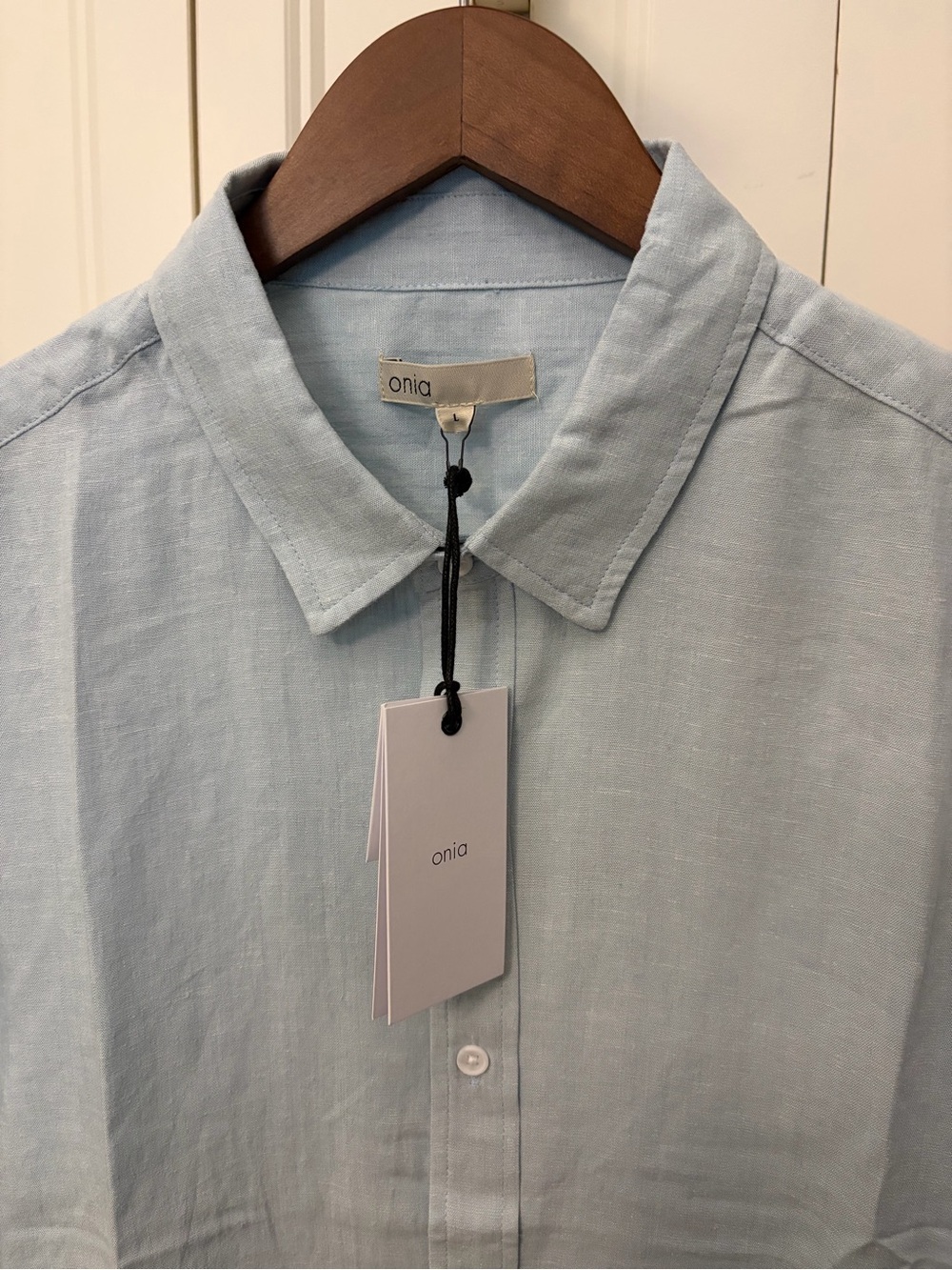 Onia Men's Cool Blue Linen Button-Down Shirt
